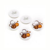 white bee buttons
